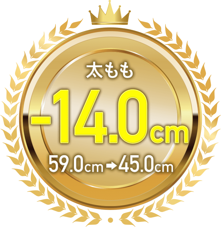 太もも-14.0cm59.0cm→45.0cm